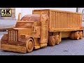 Wood Carving Container Truck Wooden Amazing Woodworking Project Wood World