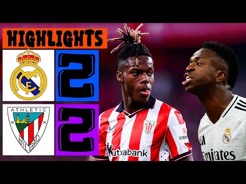 Athletic Bilbao vs Real Madrid 2-2 All Goals and Highlights Football | Laliga EA Sports HD