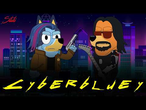Bluey in Cyberpunk | Cyberbluey 2077