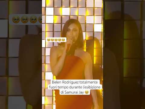 Belen Rodriguez totally out of time during Samurai Jay's performance 🥹