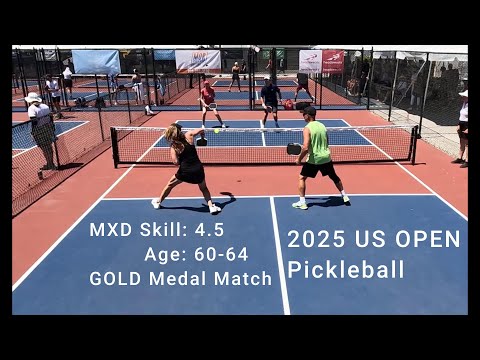 MXD Doubles Skill: 4.5, Age: 60-64 Gold Medal Pickleball Match - US Open 2025