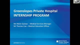Internship Training Program 2024 - Greenslopes Private Hospital