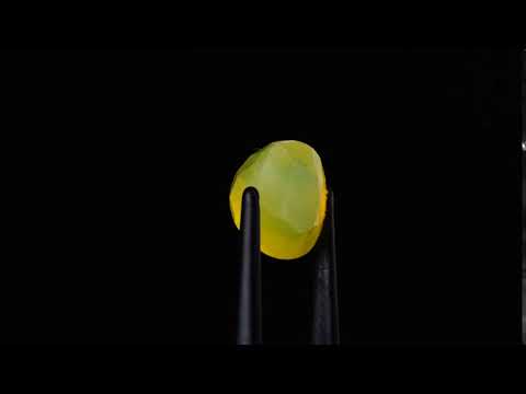Натуральный желтый Опал кушион 10x9мм 3.48ct видео