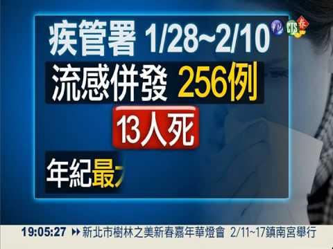 流感再創高峰! 2週增256例併發症
