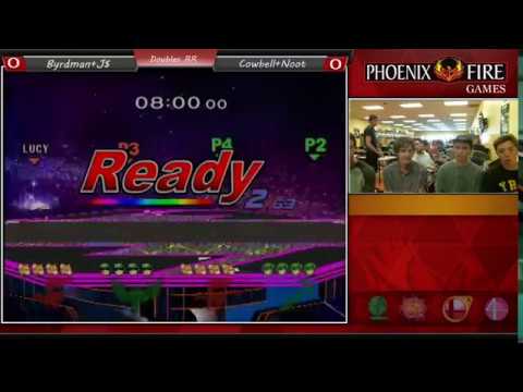 Byrdman (Marth) + J$ (Falcon) Vs Cowbell (Fox) + Noot (Fox, Falco) | Melee Doubles Round Robin