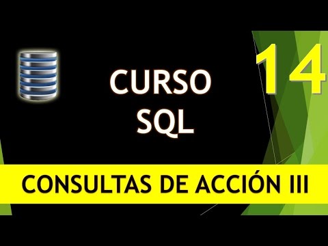 Curso SQL Consultas de acción III Consultas de datos anexados Vídeo 14