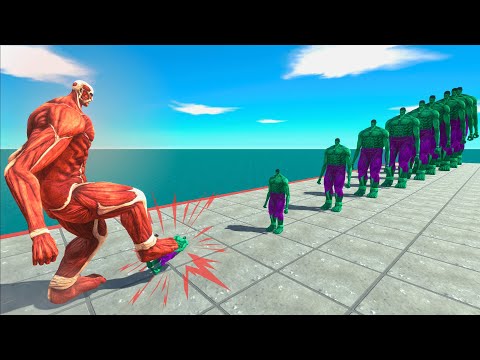 ALL Colossal Titan VS 10 Growing Levels of HULK COLOSSAL TITAN Size Comparison - ARBS