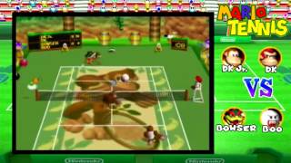 Mario Tennis N64 - DK Jr. and DK Vs. Bowser and Boo