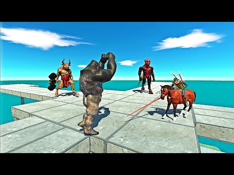 1v1v1v1  Infernals vs Primates vs Herbivore - Animal Revolt Battle Simulator