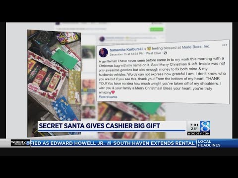 Gift from stranger brightens clerk's holiday