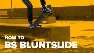 Смотреть онлайн Обучение трюку bs bluntslide на скейте