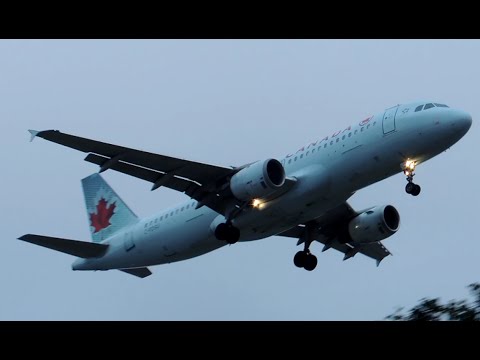 Air Canada Airbus A320-211 [C-FDSU] landing in LAX