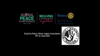 „Rock dla Pokoju” – sesja zorganizowana przez Stowarzyszenie „NIGDY WIĘCEJ” podczas Globalnej Konferencji na rzecz Pokoju, 19.06.2021 (ang.).