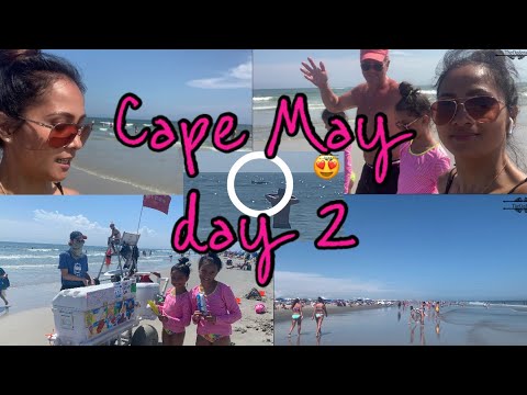 Cape May, day 2, beach, dolphin, walk on the beach, strolling old town