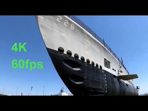 USS Drum (SS-228) WWII Submarine Tour, 4K 60fps