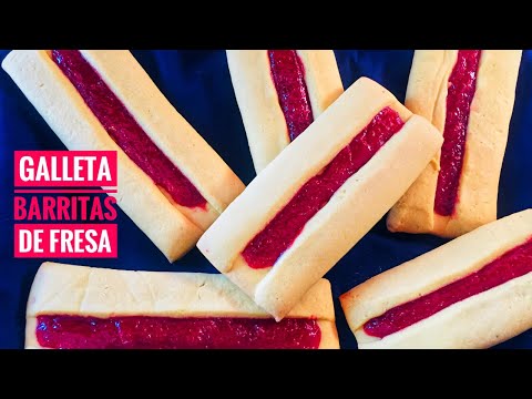 Como hacer Galletas  Barritas De Fresa