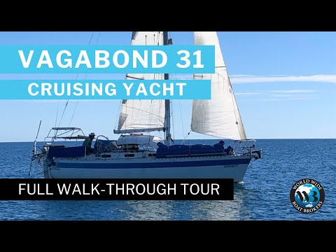 1983 Vagabond 31 Cruising Yacht - Full Walk Through Video