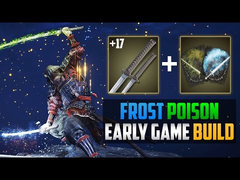 The Best Faster Poison Frost Dual Uchigatana Early Game Build | Elden Ring Uchigatana Build