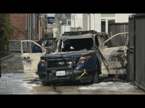 Man Throws Burning Torch Into Police Car With Cop Inside