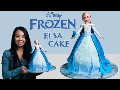 Decorating an ELSA DOLL CAKE From Disney Frozen | Princess Cake How To 👑
