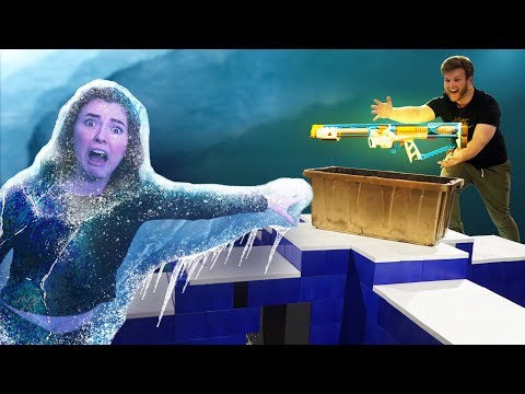 DON'T Get Trapped in the Blizzard! NERF Board Game Challenge Video