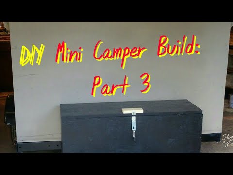 DIY MINI CAMPER Part 3 - Paint, Windows, Trim & Storage Box