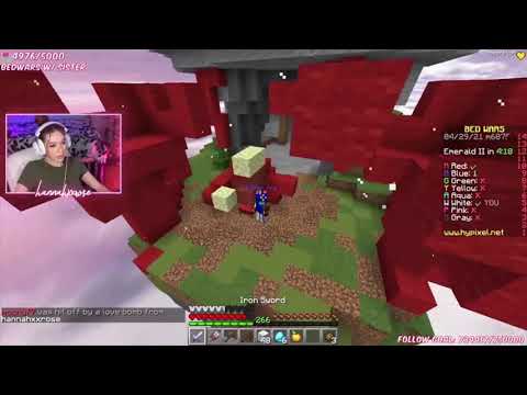 NEVER Team on Hannah Rose in Bedwars...