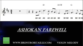 Violin - Fiddle - Sheet Music - Tab - Play Along - Ashokan Farewell