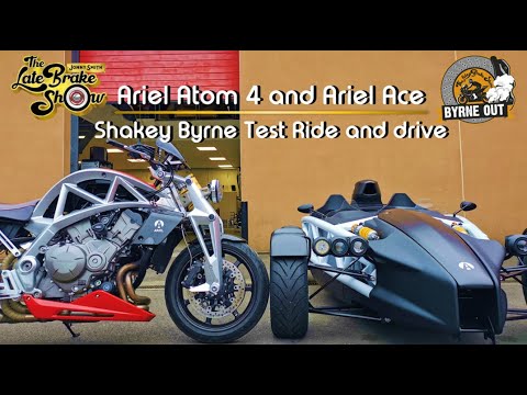 Ariel Atom 4 and Ace motorbike thrashed by Shakey Byrne