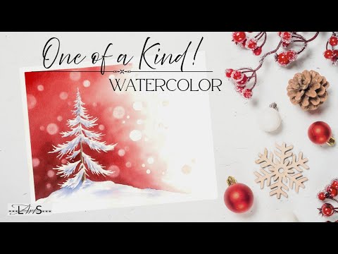 WHAT!? 😱 This Unique Watercolor Christmas Technique Looks Hard — But ANYONE Can Do It!
