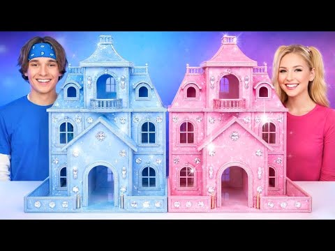 Blue vs. Pink House Makeover in 24 Hours! Who Has the Best Room?