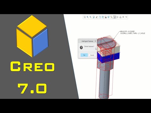 How to delete Intelligent fastener screw in PTC Creo 7.0 parametric | Quick help guide tutorial