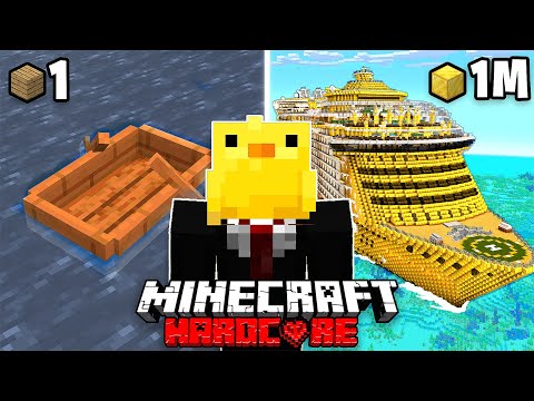 1 vs 1,000,000 BLOCK YACHT in Minecraft Hardcore!