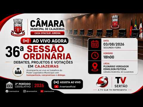 🚨 AO VIVO AGORA | SESSÃO ORDINÁRIA | DEBATES, PROJETOS E VOTAÇÕES EM CAJAZEIRAS