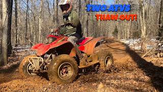 Two ATVs Thaw Out: Muddy Honda 400EX and Recon Action!