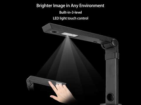NetumScan 13MP Book Document Camera for Teachers, Multi-Language OCR Recognition by AI Technology, Foldable & Portable, Real-time Projection, Video Recording, Capture SizeA4-Windows,Mac OS,Linux video review thumbnail