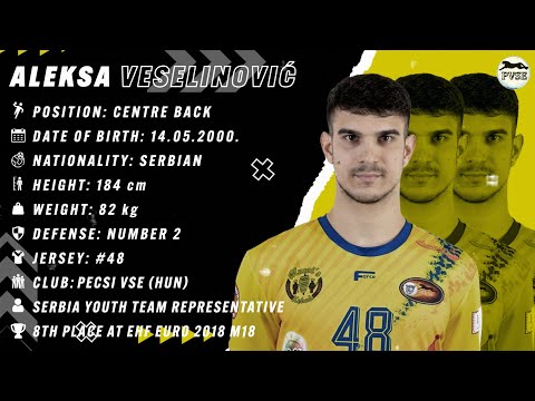 Aleksa Veselinovic - Middle Back - Pecsi VSE - Highlights - Handball - CV - 2022/23