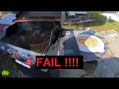 PIZZA Stein FAIL!! BBQ, HOME CREATION, Grill u. Backofen,Gasgrill // Verbrannt? Ups? ZU HEIß? #P021