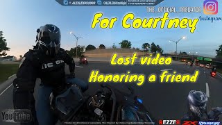 Leaving the memroial service for our fallen friend