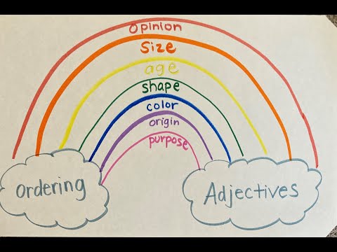 Ordering Adjectives Song