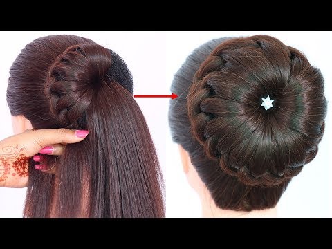 new bun hairstyle for wedding and party || trending...