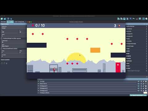 Vögel in GDevelop 5 animieren (2D Plattformer) - Link zu Kurs in der Beschreibung