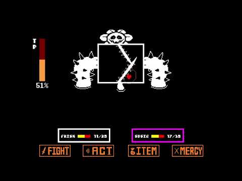 DELTATRAVELER Hard mode Vs flowey: pacifist route