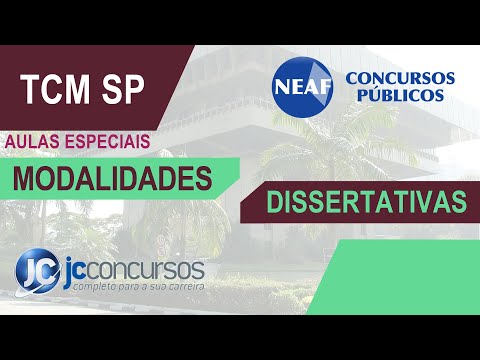 Concurso TCM SP - Aula sobre Língua Portuguesa: Redação - Modalidades Dissertativas