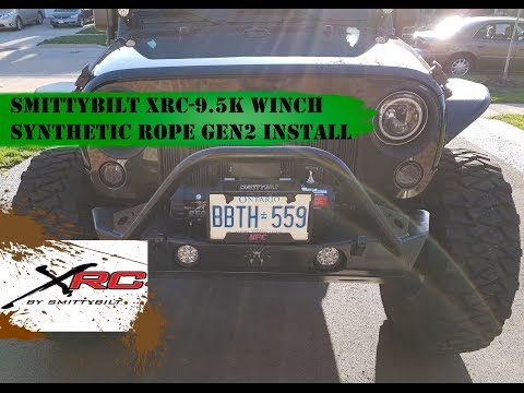 Smittybilt Xrc-9.5K Winch Synthetic Rope Gen2 Install