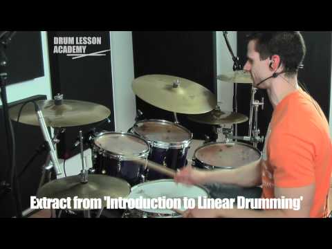 Drum Lesson Academy - Linear 3 Drum Solo (improvised)