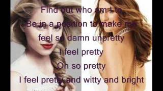 I Feel Pretty/Unpretty Glee Lyrics