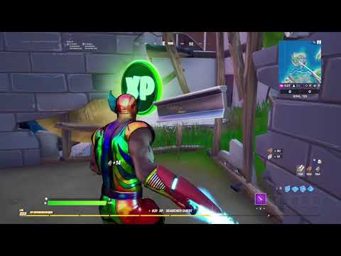 Fortnite - All 4 Green XP Coins Locations Week 7! Dream Of Green Punch Card
