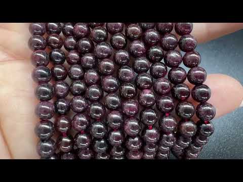 Гранат 4мм, круглий низка