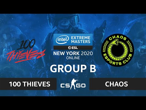 CS:GO - 100 Thieves vs Chaos [Dust2] Map 2 - IEM New York 2020 - Group B - NA